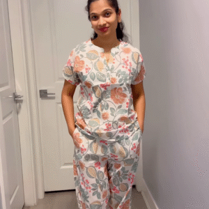 Floral Cotton Co-Ord Set – Relaxed Elegance