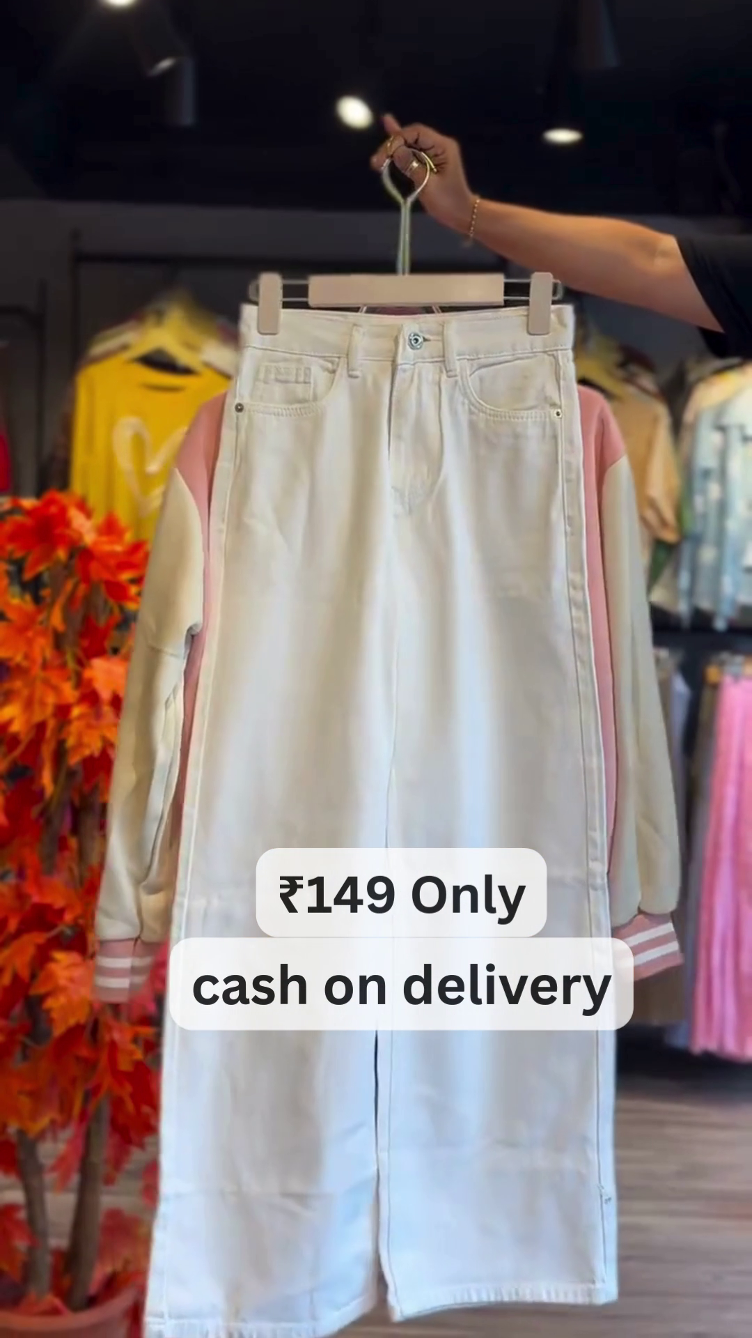 Pink & Cream Varsity Jacket Set – Just ₹149 - Image 2