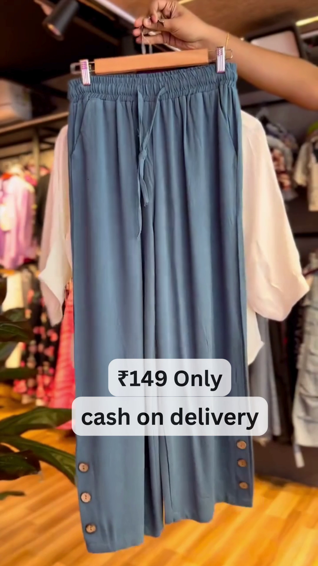 Elegant White & Blue Embroidered Kurti Set – Just ₹149 - Image 5