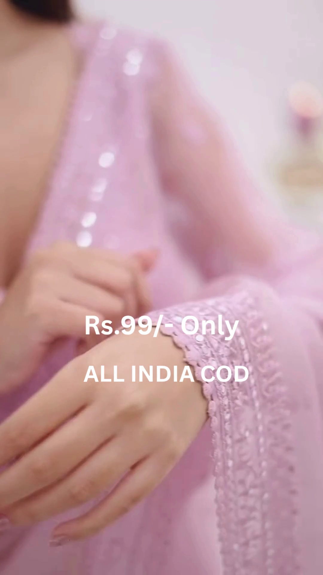 Elegant Baby Pink Saree at Just Rs.99 - Image 7