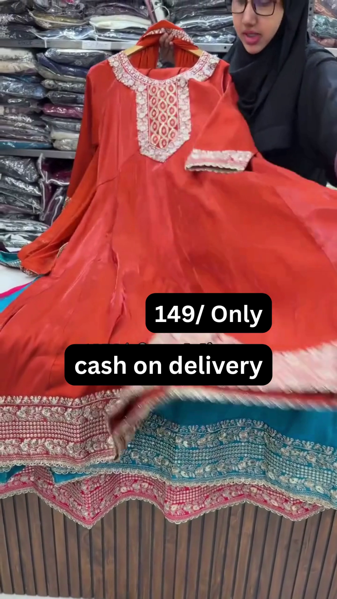 Royal Orange Embroidered Festive Suit – Only ₹149 | Cash on Delivery - Image 8