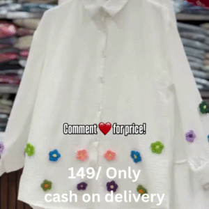 Elegant White Floral Casual Set – Trendy & Affordable