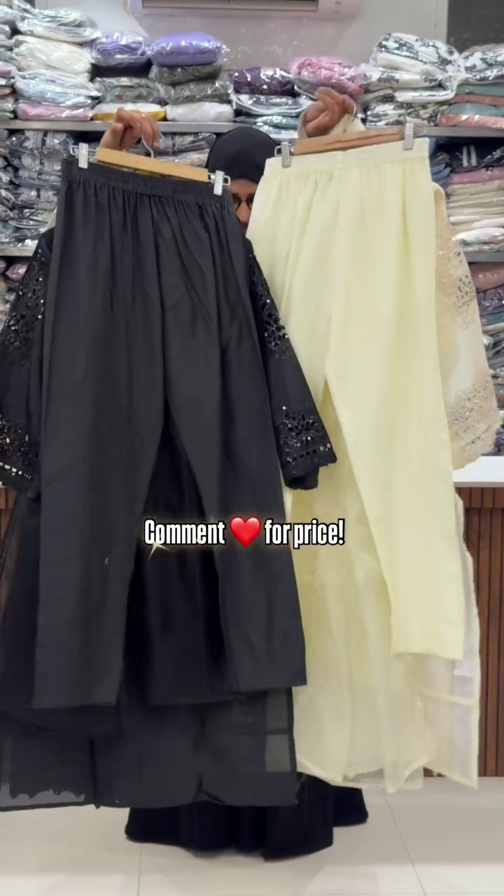 Classic Black & Cream Lace Long Kurti – Timeless Elegance - Image 8