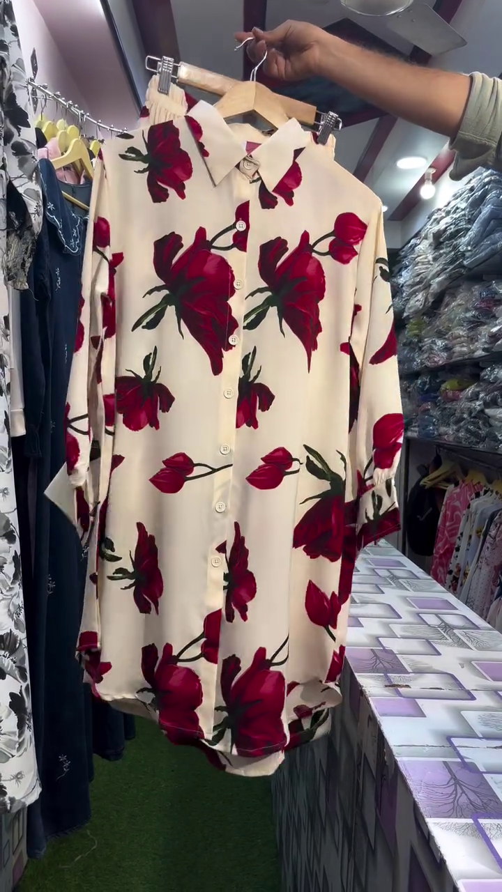 Elegant Floral Shirt Dress β Bold Roses, Beautiful You! πΉ - Image 7