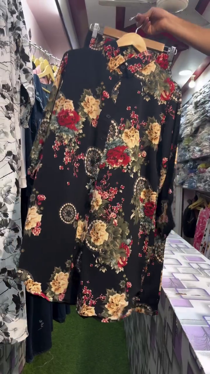 Elegant Floral Shirt Dress β Bold Roses, Beautiful You! πΉ - Image 2