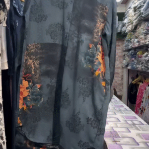 Elegant Floral Shirt Dress – Bold Roses, Beautiful You! 🌹