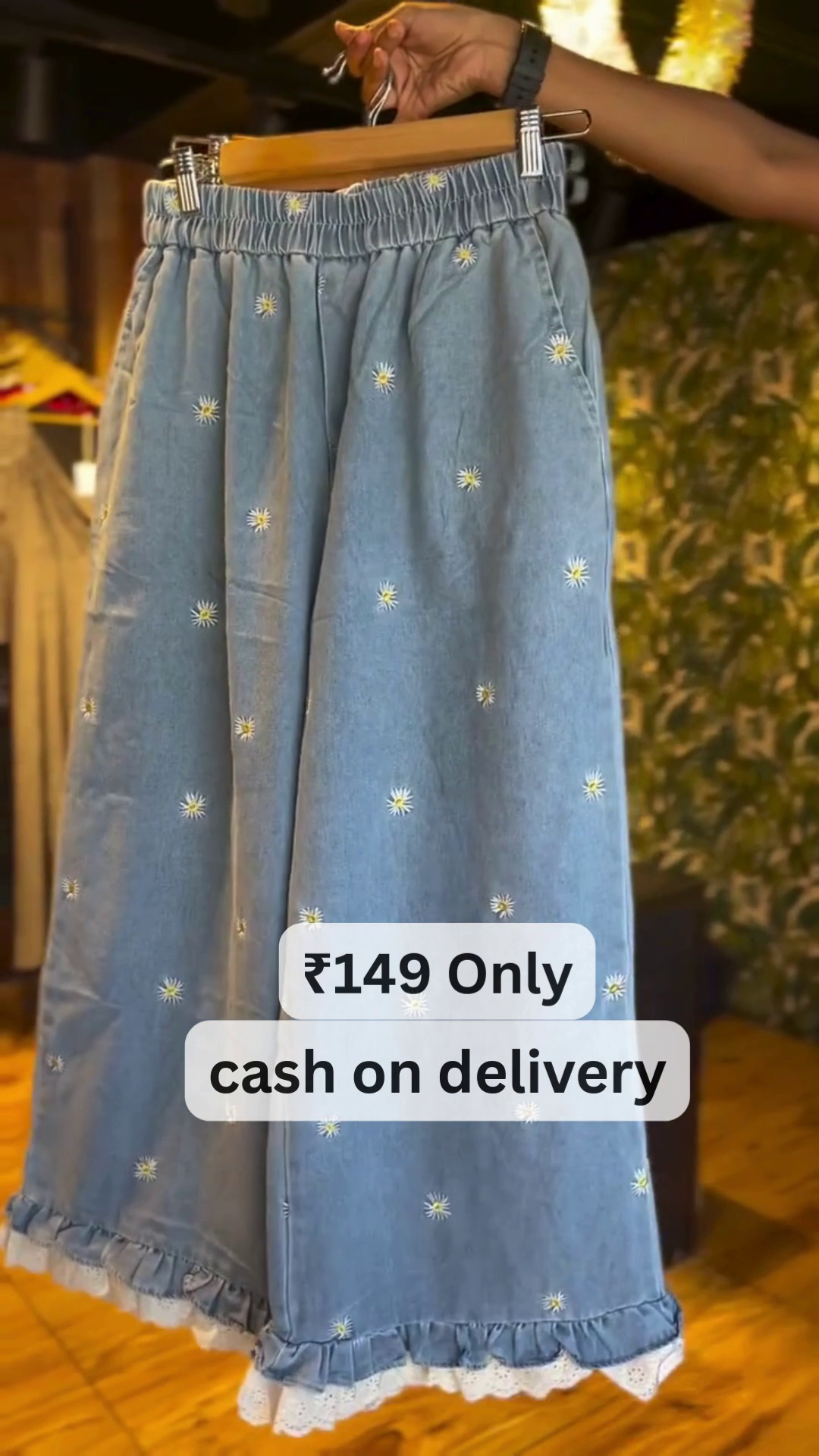 Stylish Denim Wide-Leg Palazzo Pants – Just ₹149 - Image 2