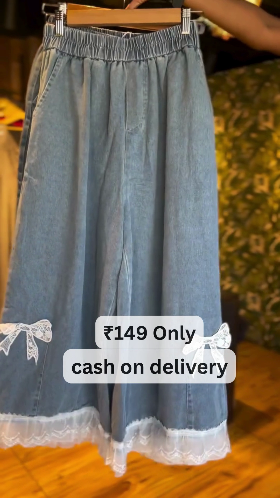 Stylish Denim Wide-Leg Palazzo Pants – Just ₹149 - Image 5