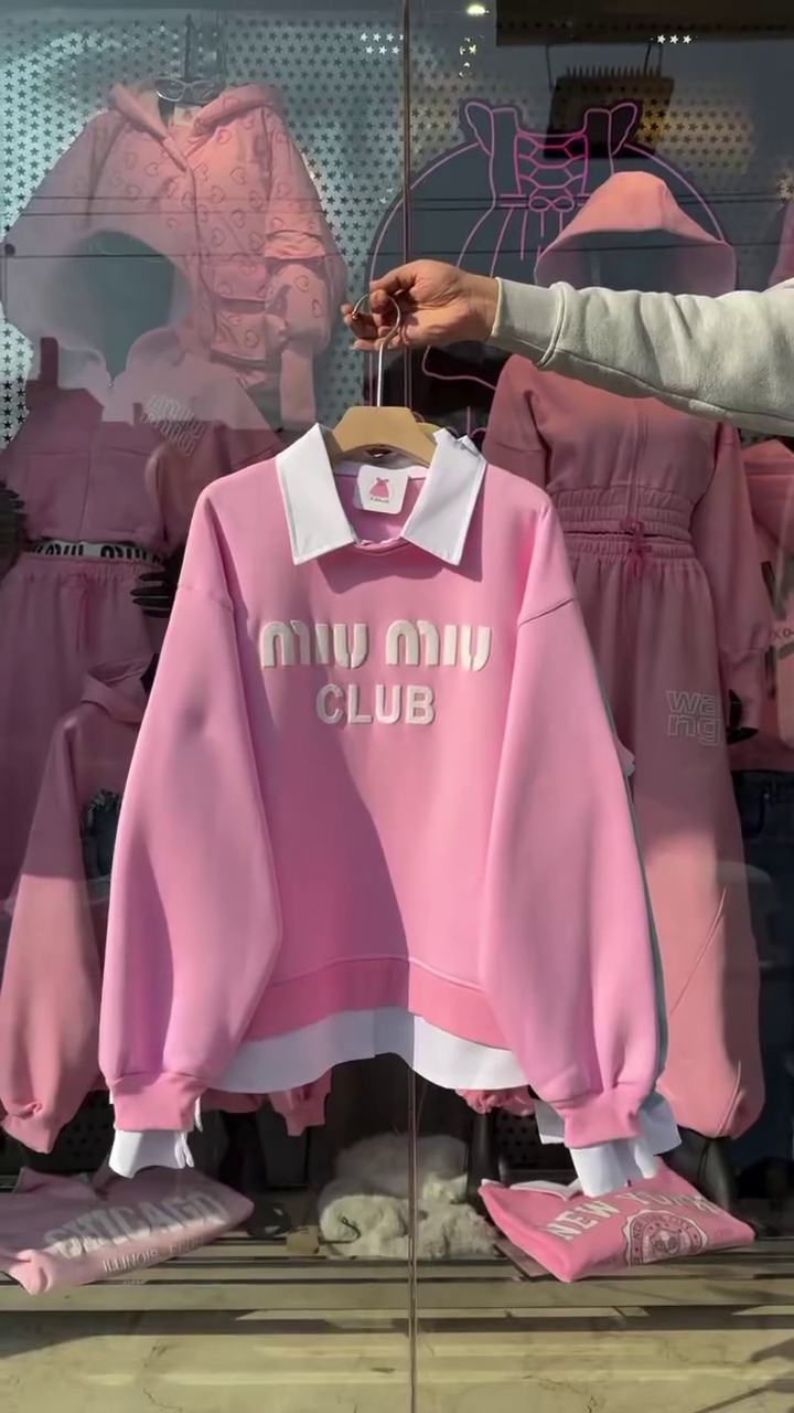 Miu Miu Club Pastel Sweatshirt – Cute & Classy Winter Essential - Image 6