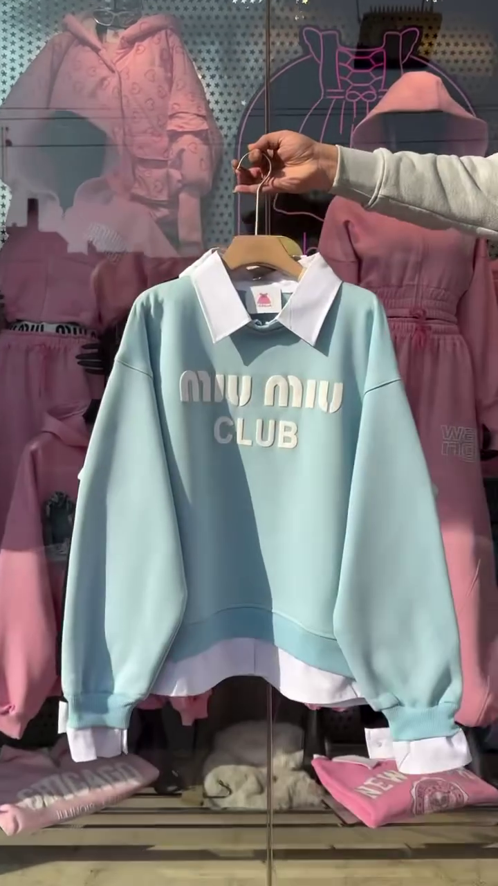Miu Miu Club Pastel Sweatshirt – Cute & Classy Winter Essential - Image 3