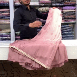 Soft Pink Flowing Dress – Graceful & Feminine Statement