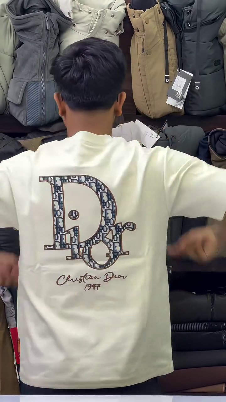 White Designer T-Shirt with Statement Logo – Premium Casual Wear - Image 3