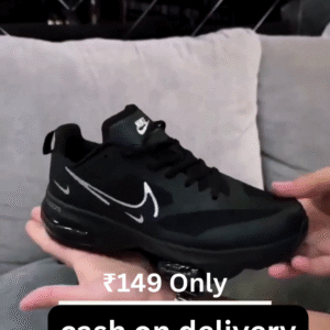 Sleek All-Black Sports Sneakers – Performance Meets Style