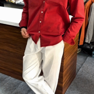 Bold Red Casual Shirt – Smart Casual Redefined