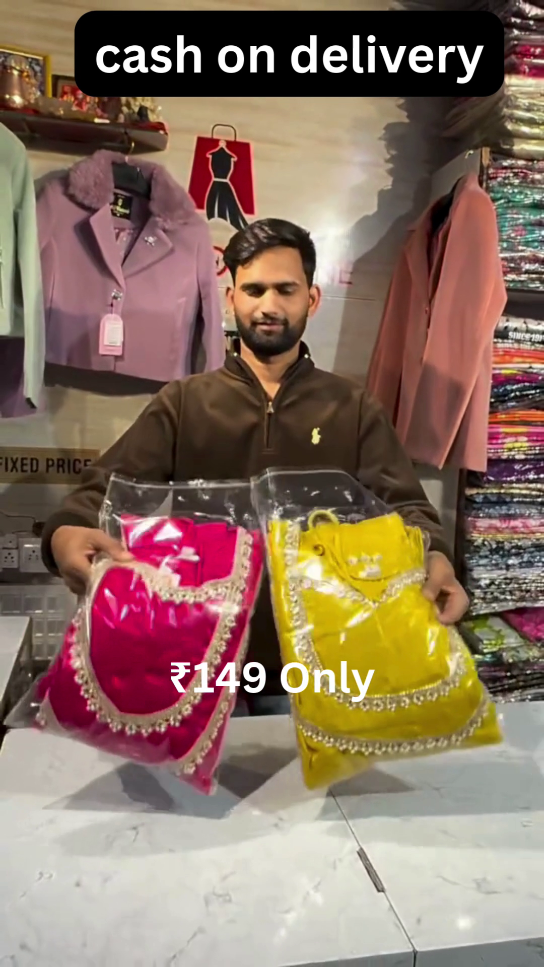 Elegant Yellow Embroidered Dress – Festive Charm at ₹149 with Cash on Delivery - Image 5