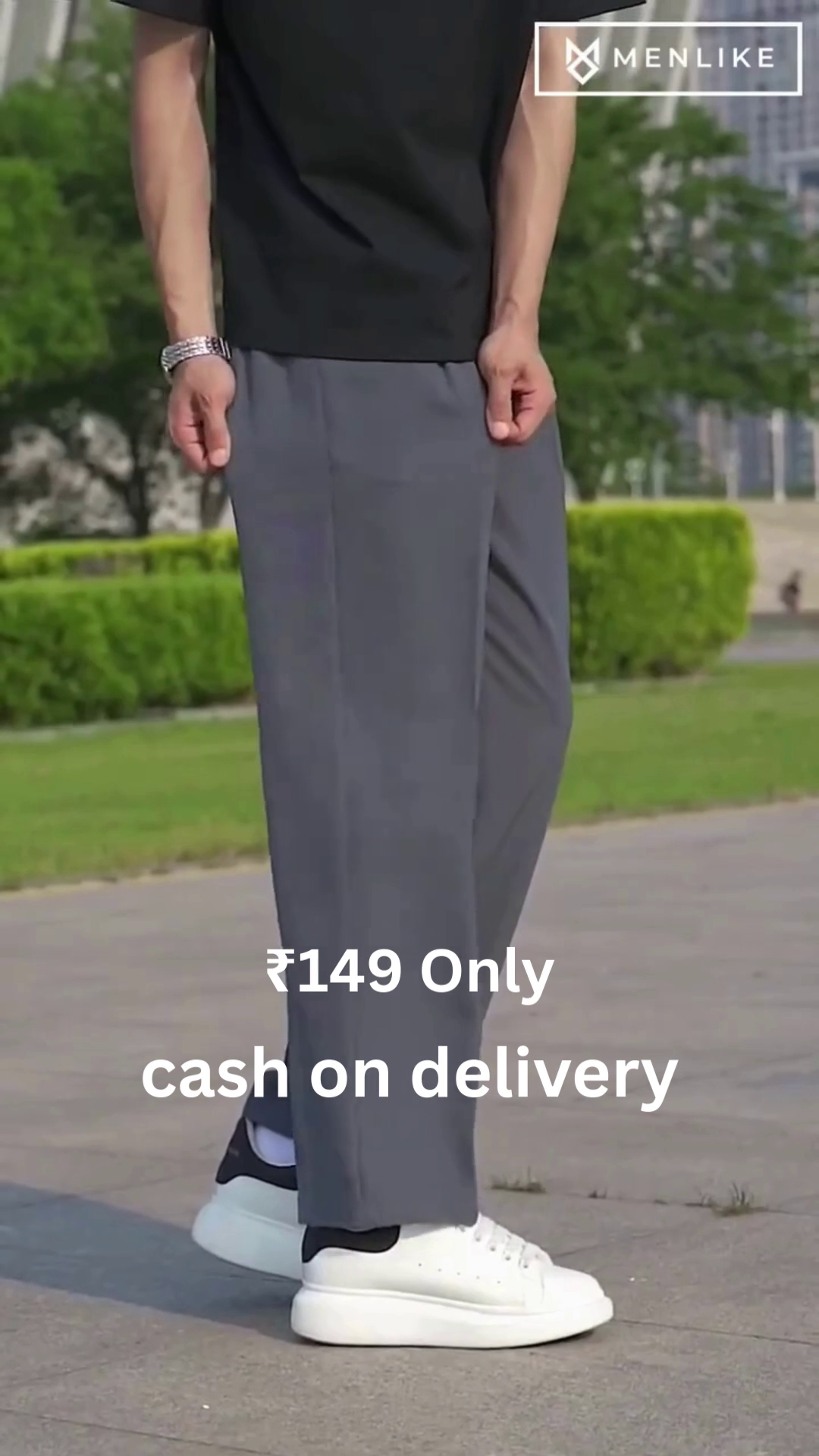 Premium Black Trousers – Minimal Street Style at ₹149 | Order Now with Cash on Delivery - Image 4