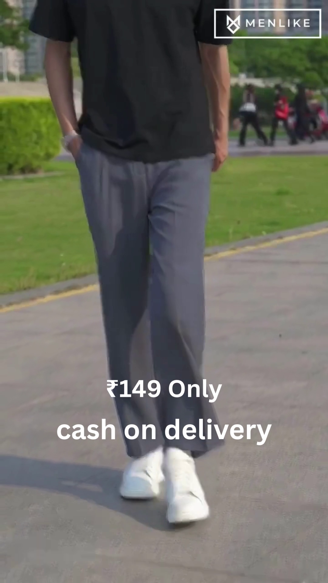 Premium Black Trousers – Minimal Street Style at ₹149 | Order Now with Cash on Delivery - Image 2