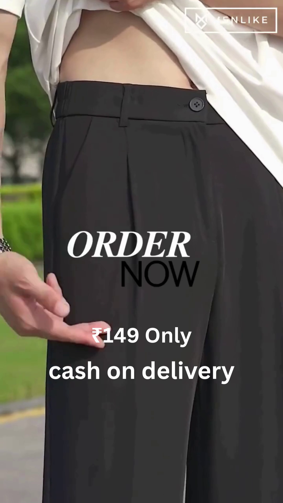 Premium Black Trousers – Minimal Street Style at ₹149 | Order Now with Cash on Delivery - Image 9