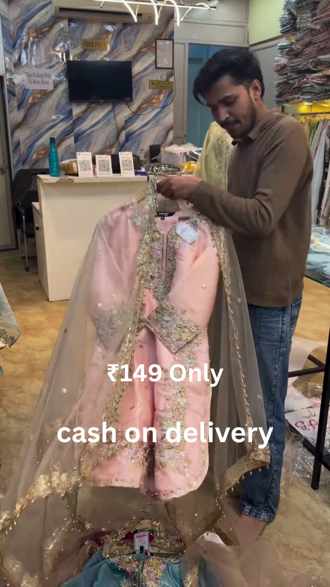 Elegant Embroidered Designer Suit – Festive Luxury at ₹149 with Cash on Delivery - Image 3