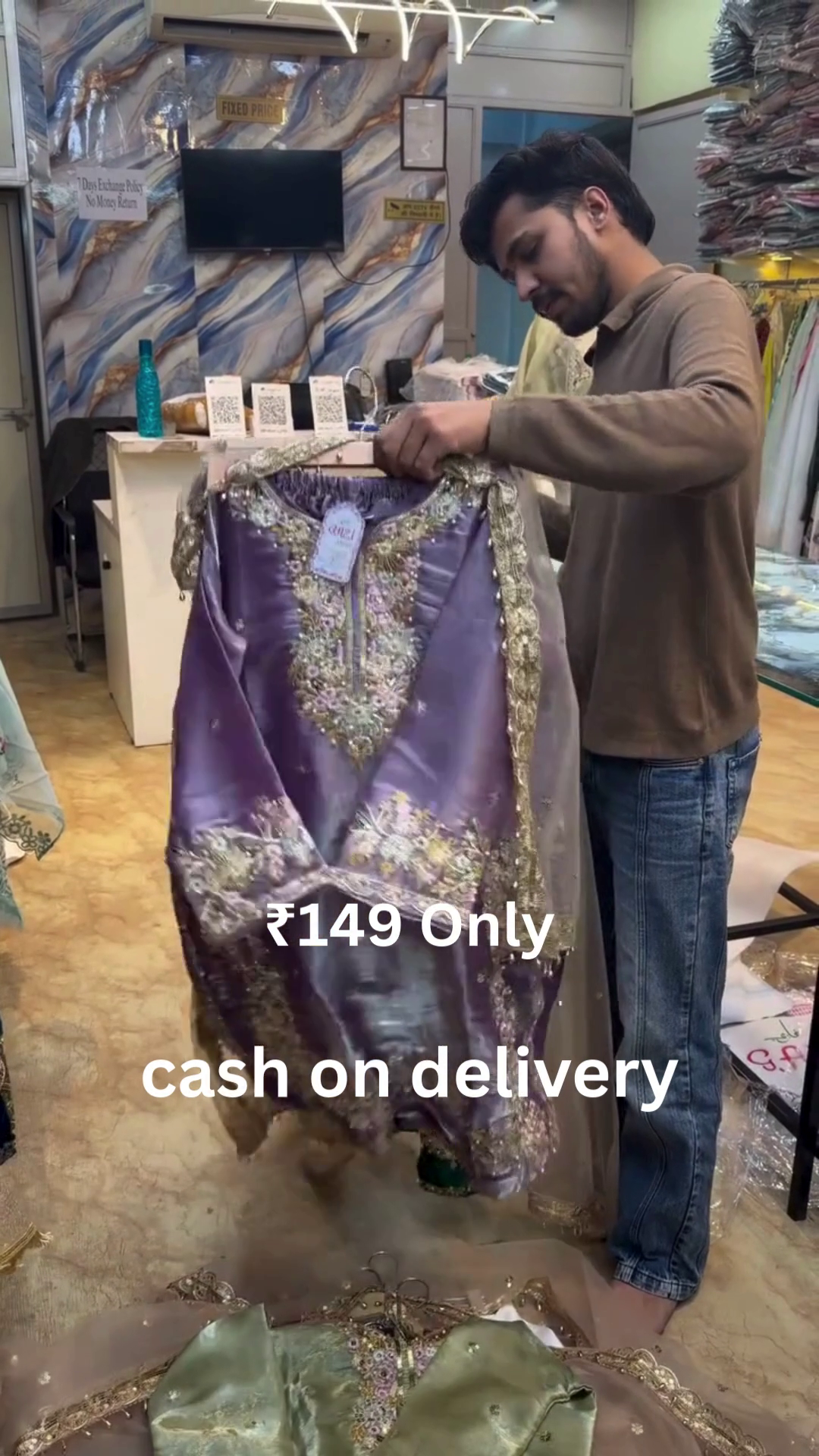 Elegant Embroidered Designer Suit – Festive Luxury at ₹149 with Cash on Delivery - Image 13