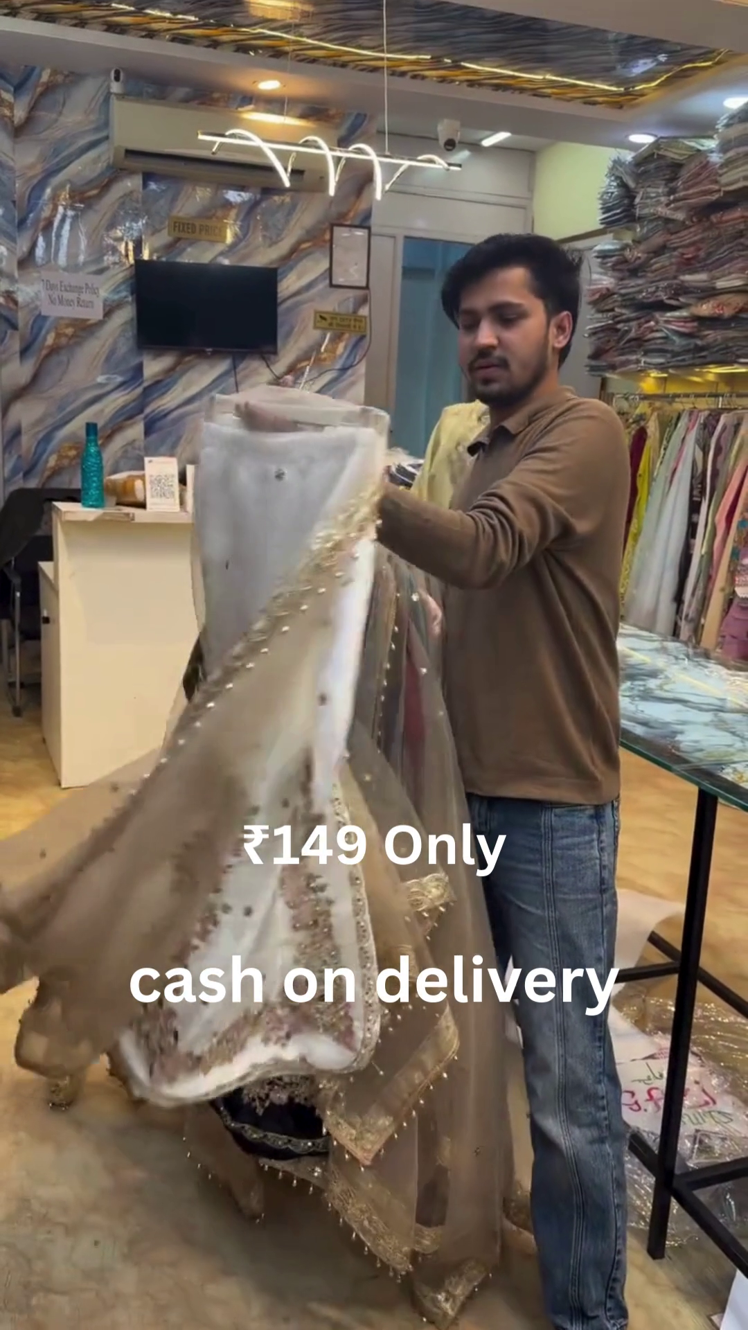 Elegant Embroidered Designer Suit – Festive Luxury at ₹149 with Cash on Delivery - Image 11