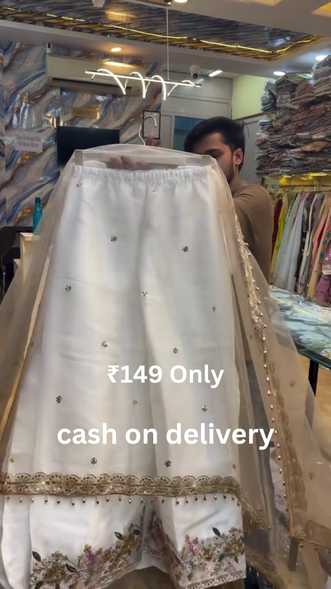 Elegant Embroidered Designer Suit – Festive Luxury at ₹149 with Cash on Delivery - Image 10