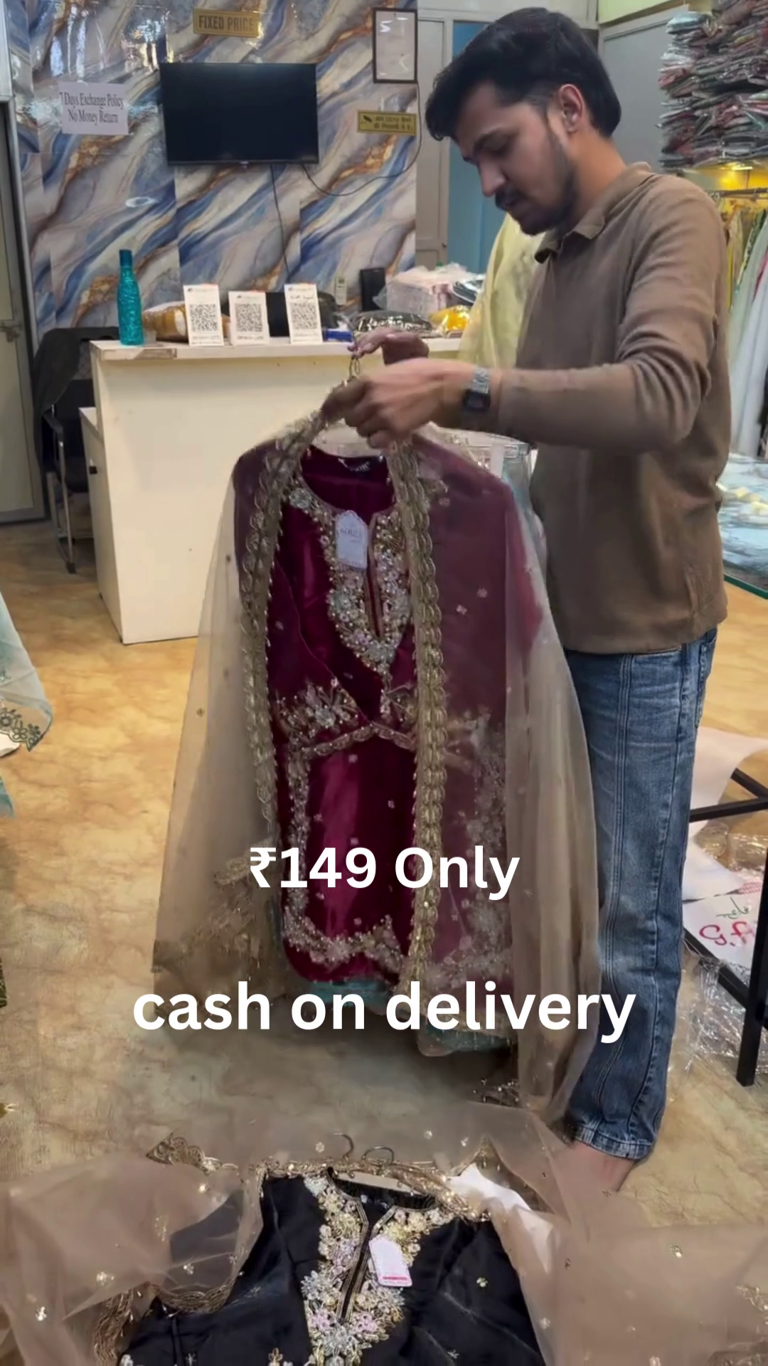 Elegant Embroidered Designer Suit – Festive Luxury at ₹149 with Cash on Delivery - Image 7