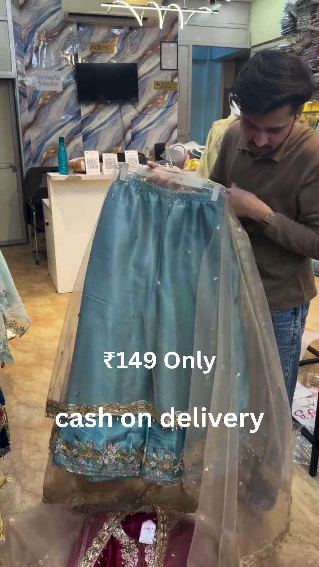 Elegant Embroidered Designer Suit – Festive Luxury at ₹149 with Cash on Delivery - Image 4