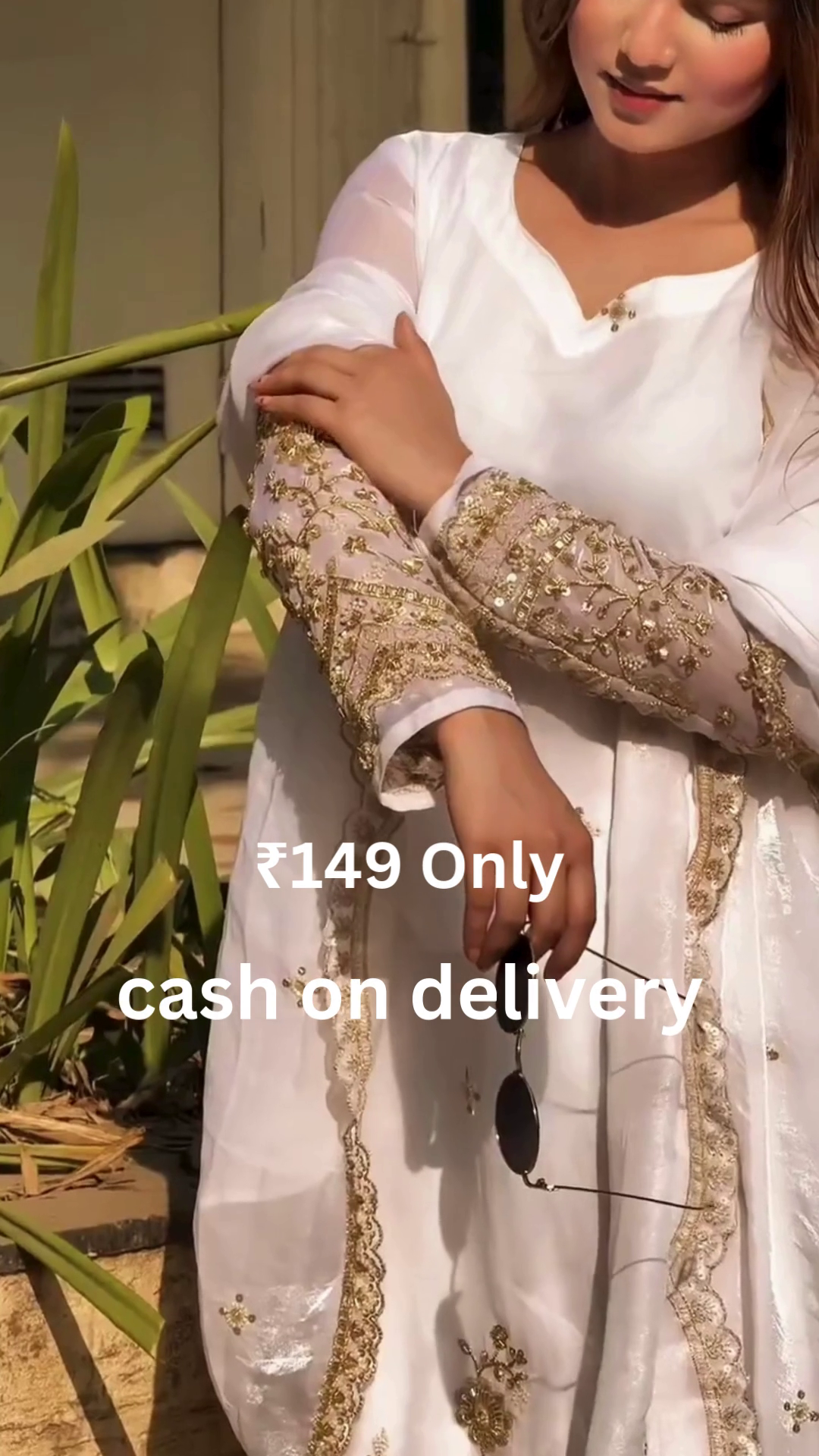 Graceful White Ethnic Suit – Timeless Elegance at ₹149 | Cash on Delivery Available - Image 8