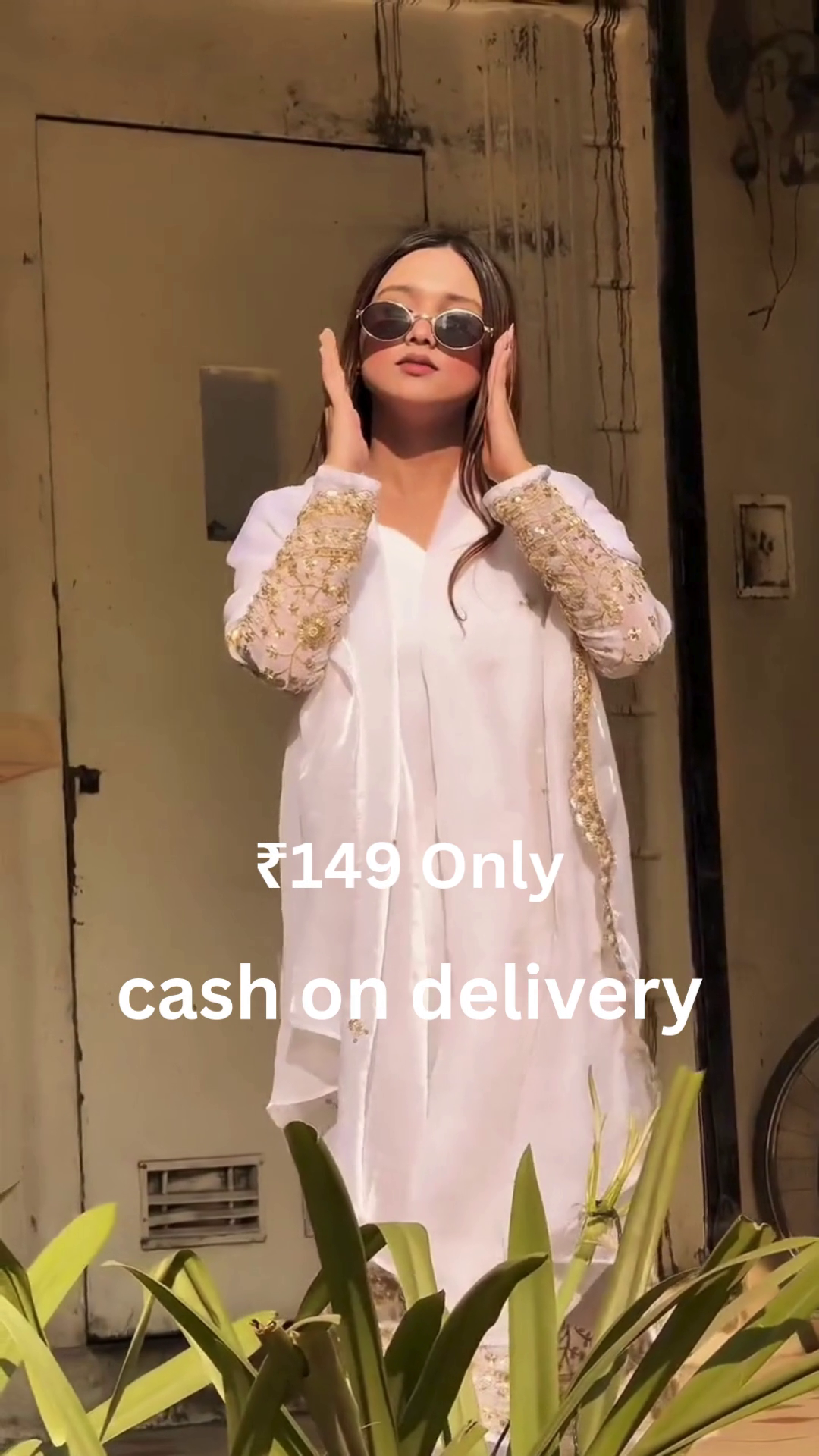 Graceful White Ethnic Suit – Timeless Elegance at ₹149 | Cash on Delivery Available - Image 3