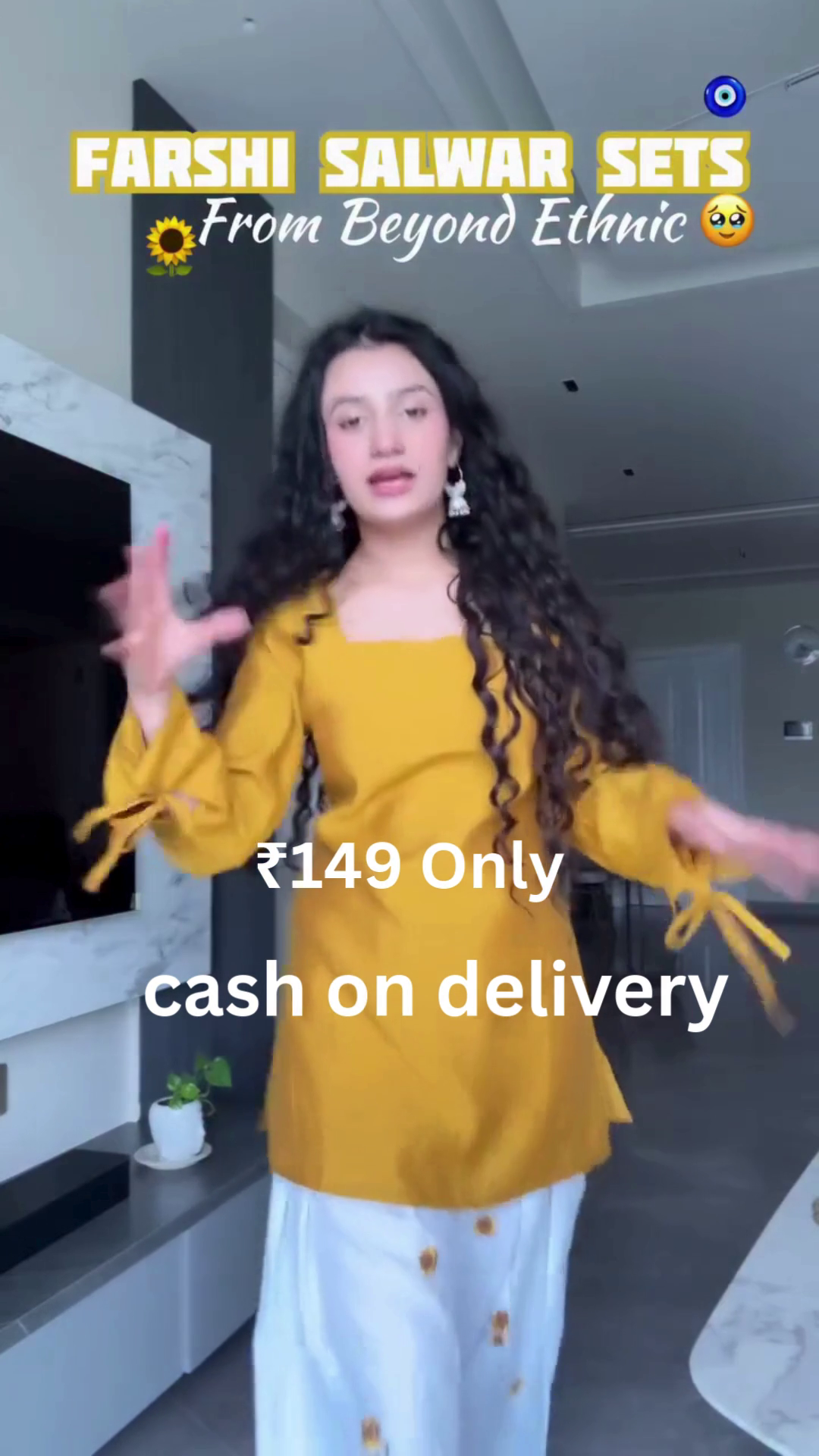 Minimal Blue Kurta with White Palazzo – Elegant Everyday Ethnic Wear at ₹149 - Image 7