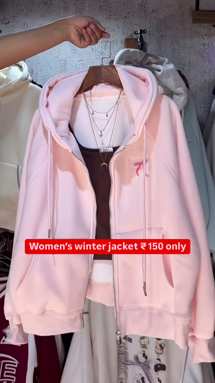 Women’s Winter Jacket – Cozy Zip Hoodie at Just ₹150 - Image 5