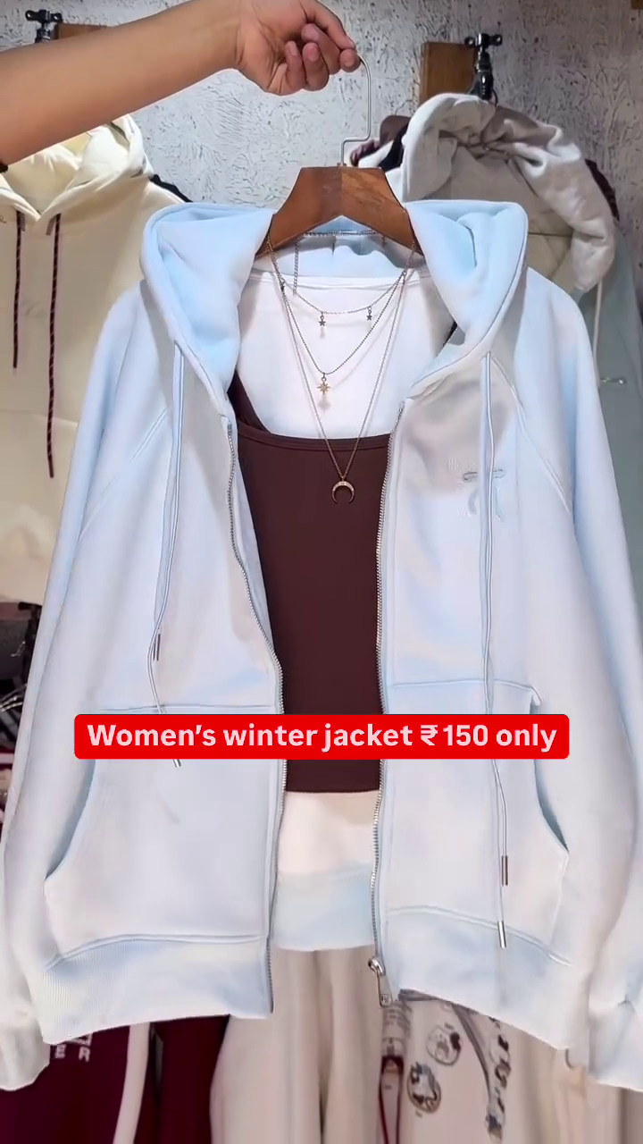 Women’s Winter Jacket – Cozy Zip Hoodie at Just ₹150 - Image 3
