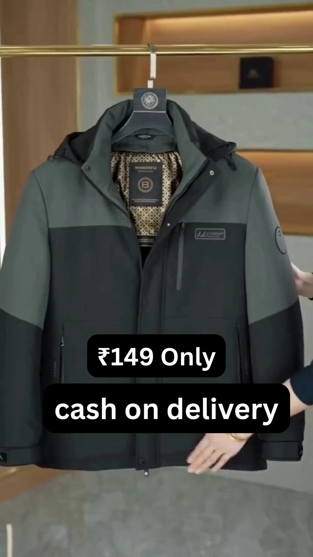 Men’s Premium Winter Jacket – Modern Two-Tone Design at ₹149 | Cash on Delivery