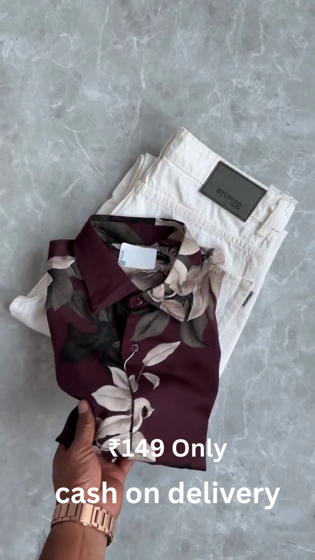 Men’s Floral Print Shirt with Denim – Trendy Combo at ₹149 | Cash on Delivery - Image 10