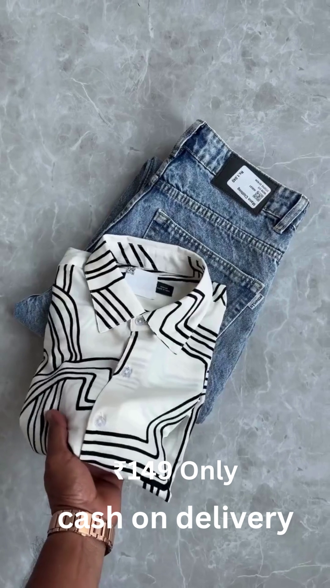 Men’s Floral Print Shirt with Denim – Trendy Combo at ₹149 | Cash on Delivery - Image 8