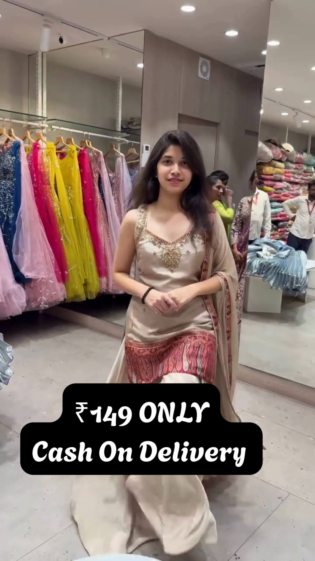 Pink Designer Ethnic Gown – Affordable Glamour with Festive Charm - Image 5