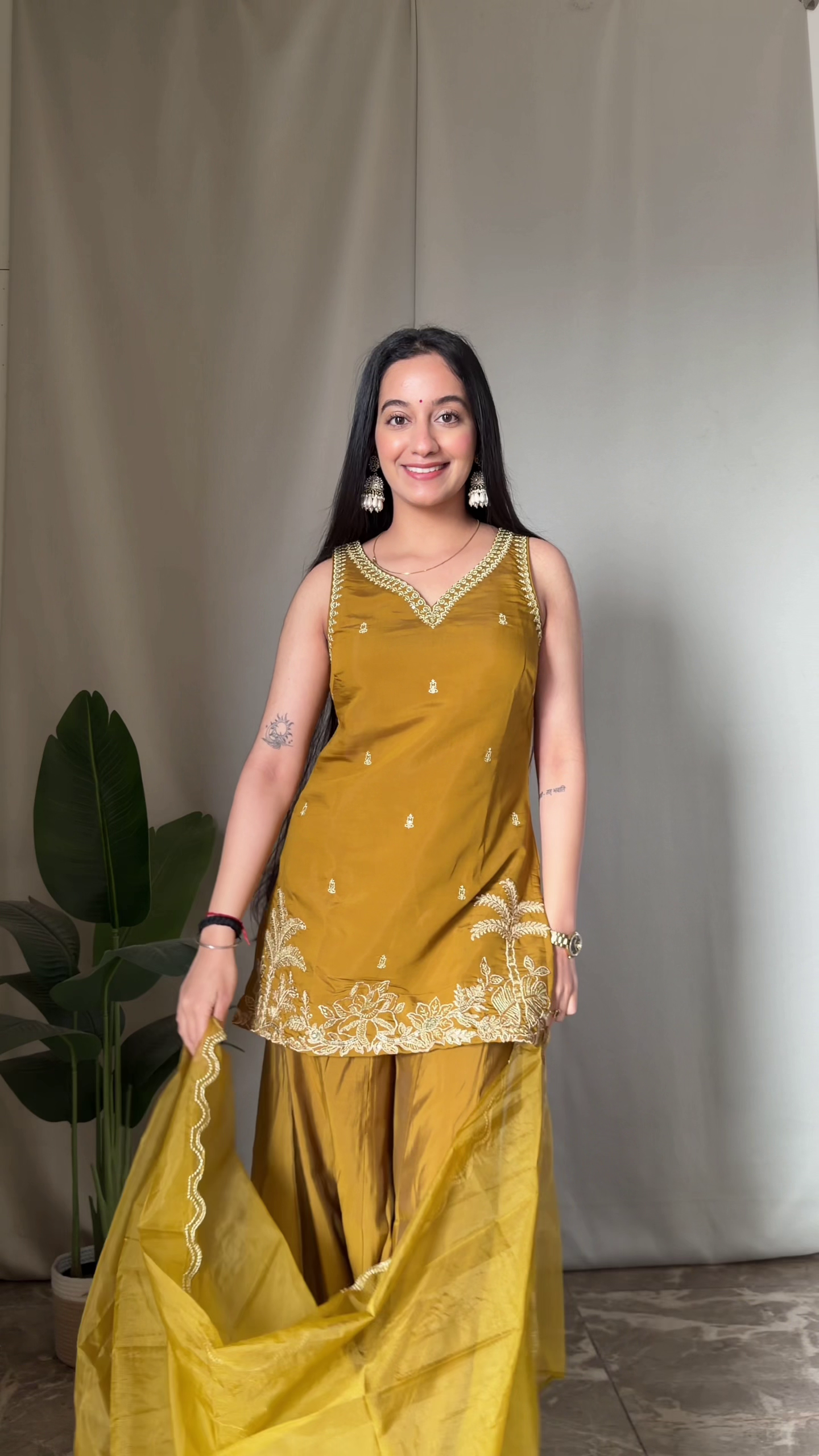 Mustard Yellow Festive Suit with Graceful Dupatta - Image 8
