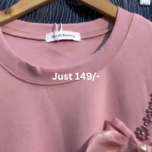 Elegant Peach Floral Printed Kurti – Just ₹149