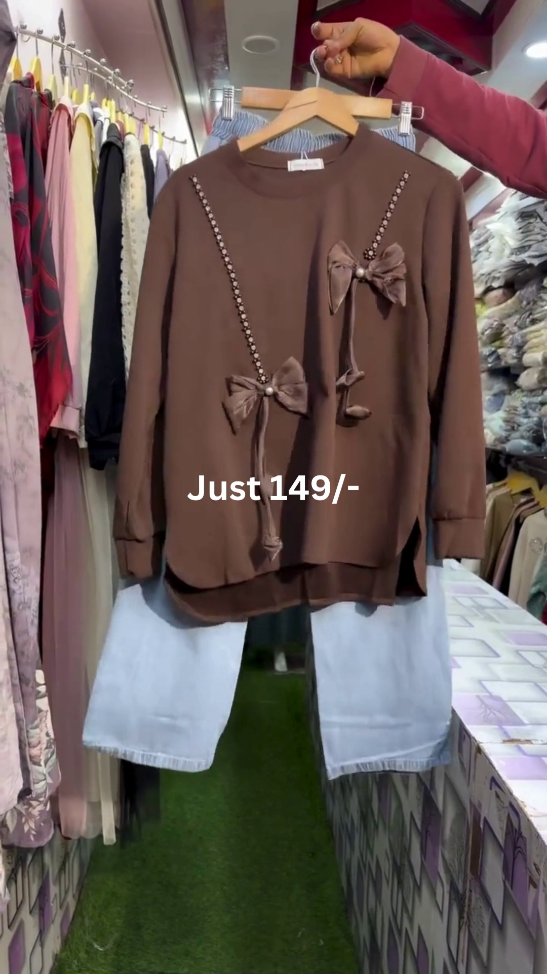 Elegant Peach Floral Printed Kurti – Just ₹149 - Image 2