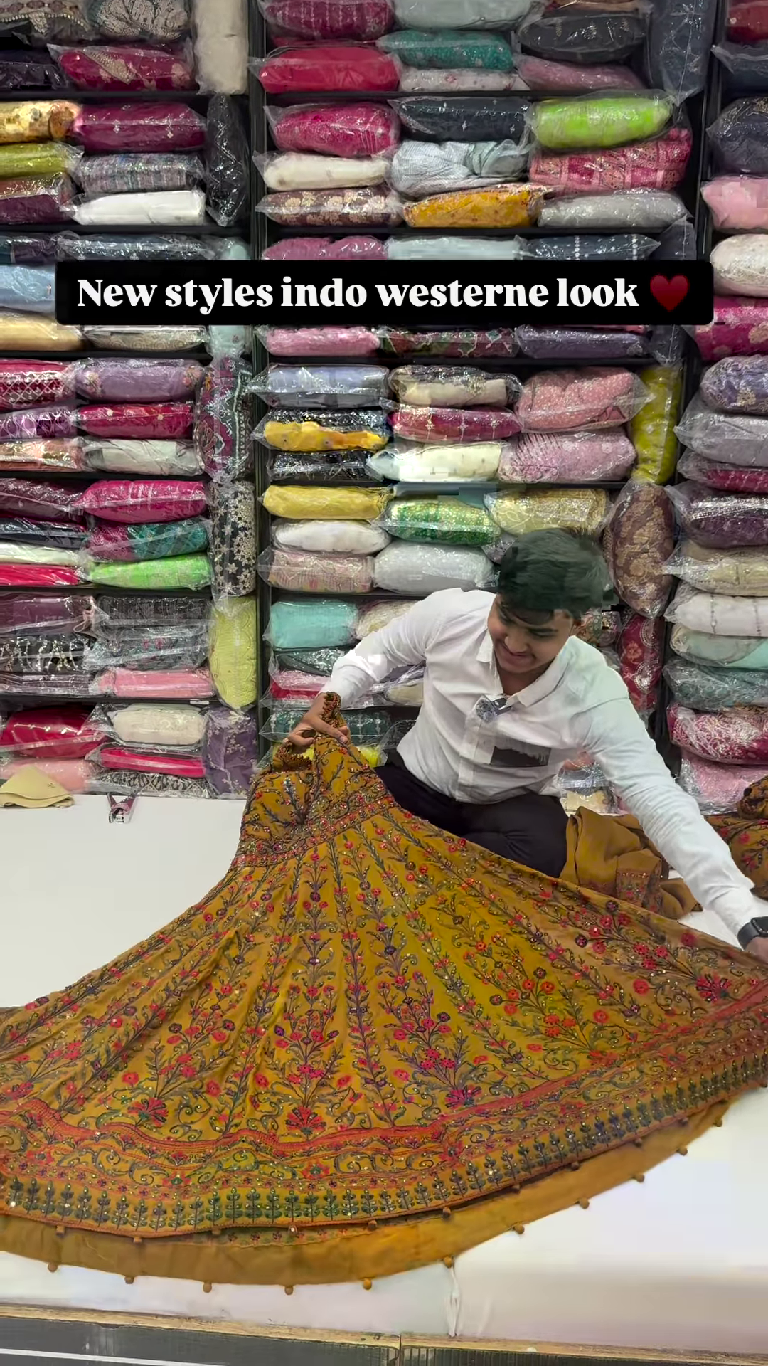 Yellow Bel Buti Patterned Stitched Suit - Image 3