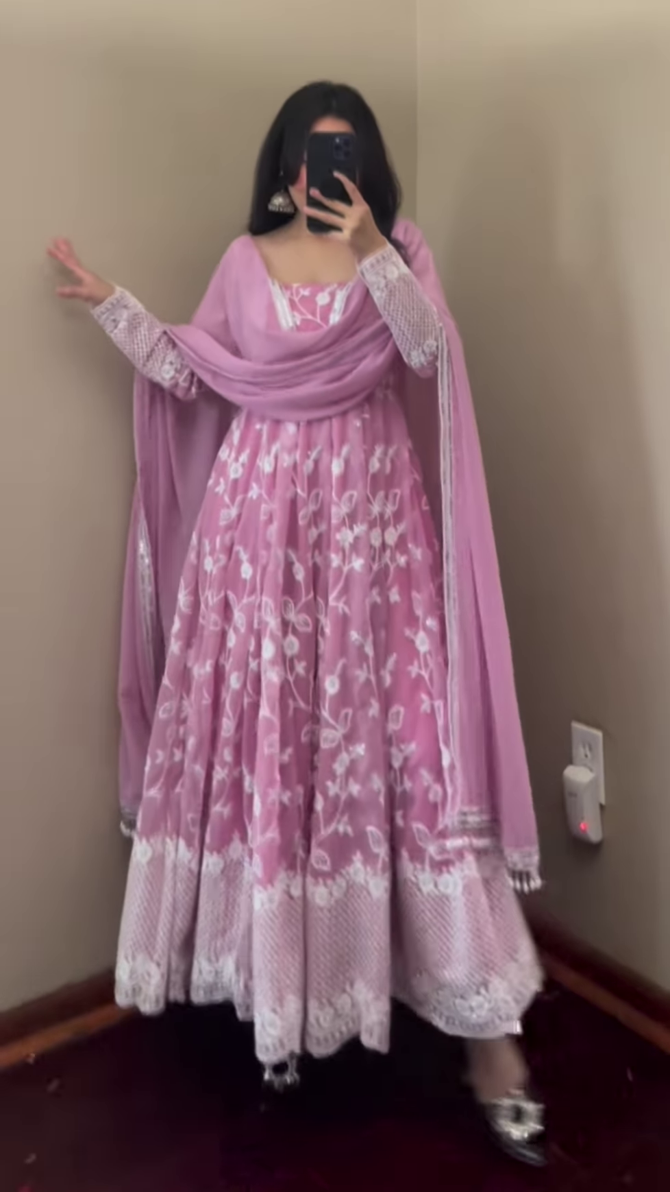 Designer Embroidered Georgette Ready-Made Kurti – A Perfect Blend of Elegance and Comfort