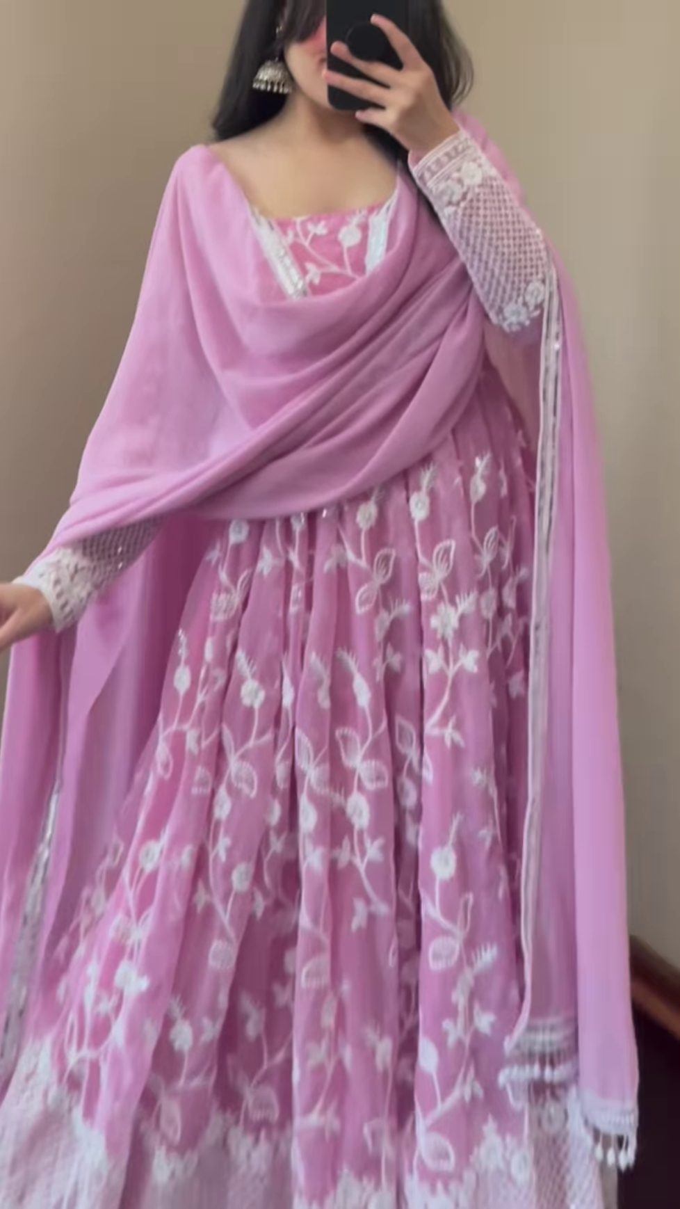 Designer Embroidered Georgette Ready-Made Kurti – A Perfect Blend of Elegance and Comfort - Image 3