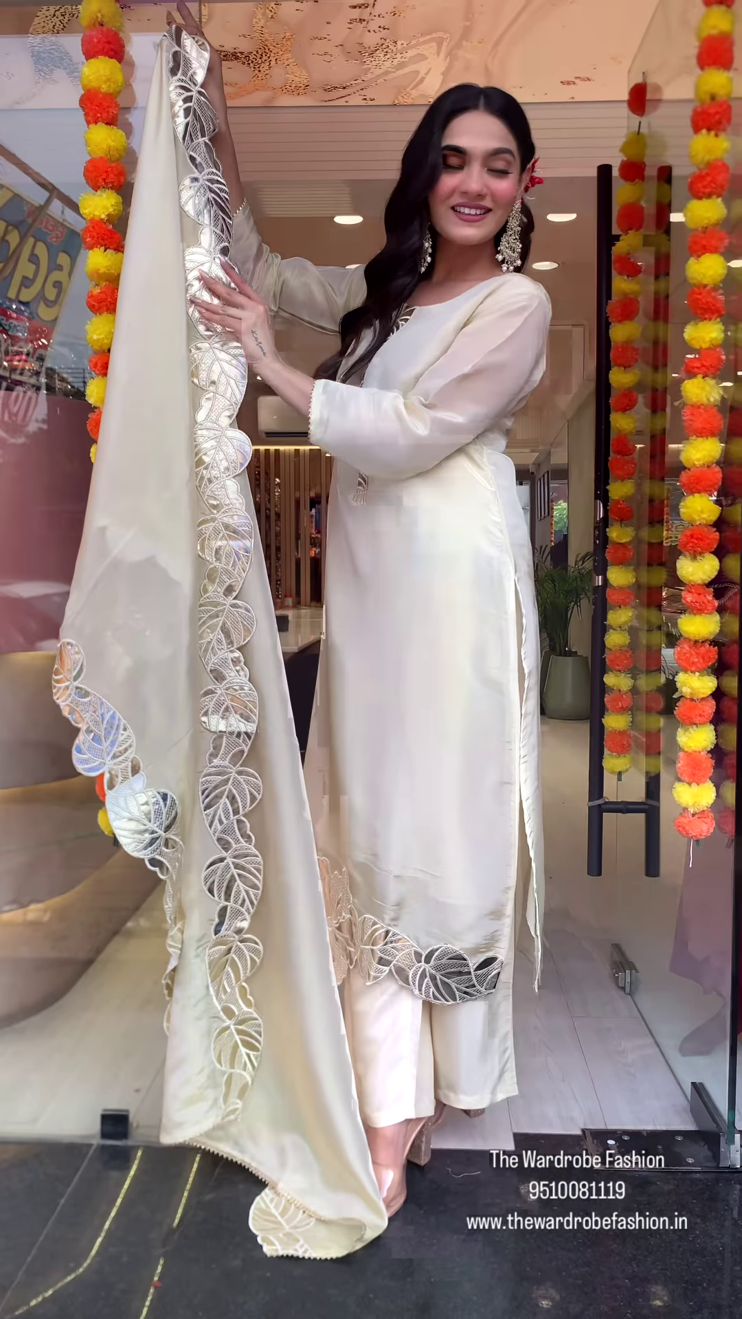 Elegant Platinum White Gold Dress – A Timeless Statement of Luxury & Glamour - Image 3