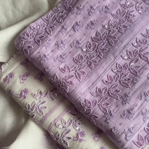 Elegant Lavender Embroidered Chikankari Suit